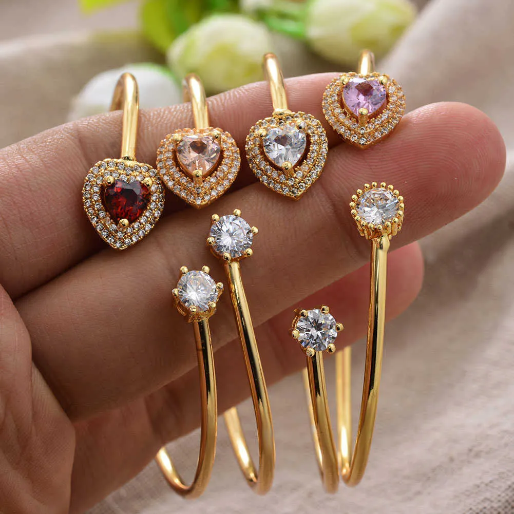 Dubai France Luxury Female Zircon Stone Fashion Adjustable Bracelets for Women Cute Cold Color Bangles Wedding Bracelet Q0719