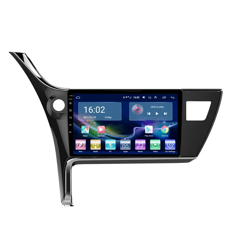 GPS Player Multimedia Carro Radio Vídeo 2-DIN Android para Toyota Corolla 2017-2018 com Bluetooth WiFi Navegação Apoio Carplay