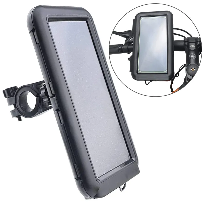 2021 New Upgrade Waterproof Bicycle Bag Case Cover Motorcycle Bike Handlebar Cell Phone Mount 12 Samsung Xiaomi