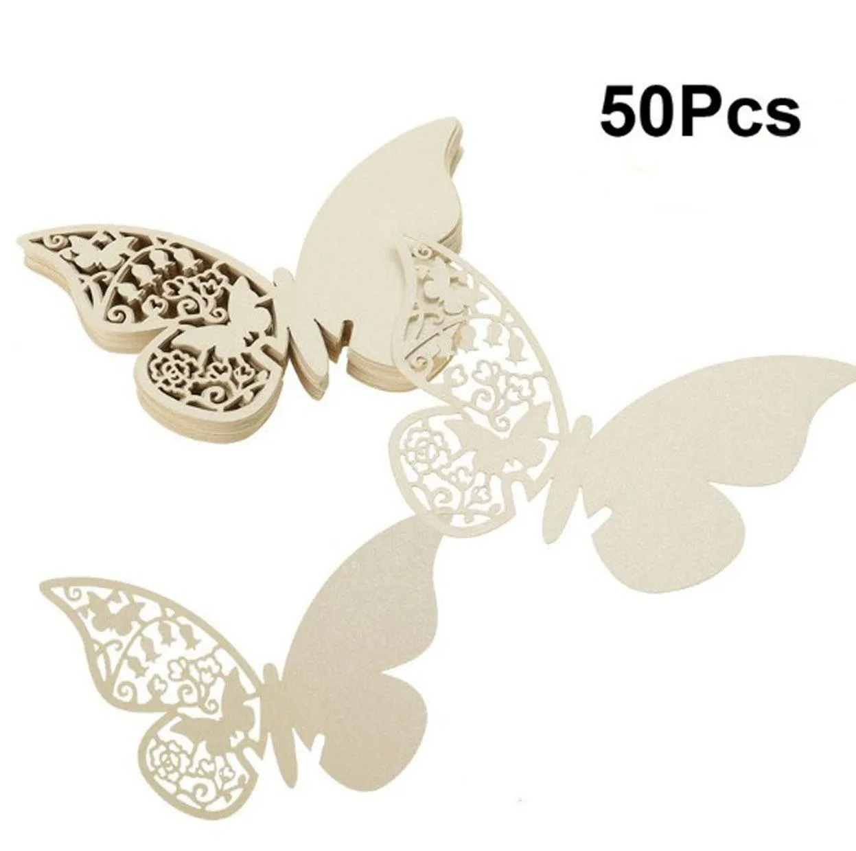 Decoración De Fiesta Tarjetas De Lugar Cortadas Con Láser Con Tarjeta De  Nombre De Corte De Papel De Mariposa Para Decoraciones De Boda RH1002 De  0,06 € | DHgate, image size:1247x1239