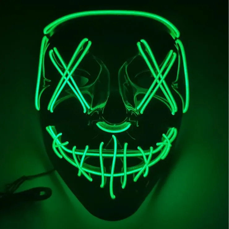 Halloween Mask LED Light Up Funny Masks The Purge Election Year Great Festival Cosplay Costume Supplies Party Mask