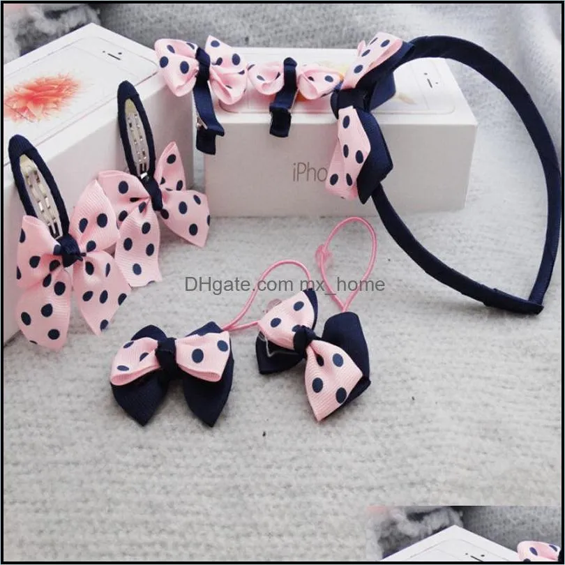 7Pcs/set Kid Girl Infant Baby Headband Bow Flower Hair Band Accessories Headwear