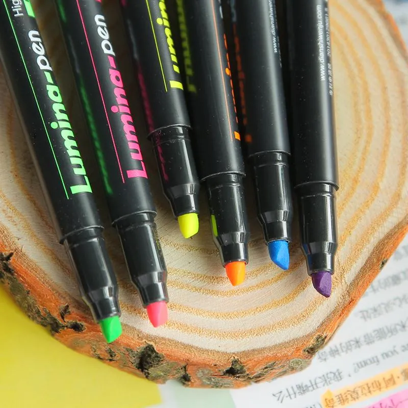Mulit Color Highlighter Pens Fluorescent Highlighter Marker Pen