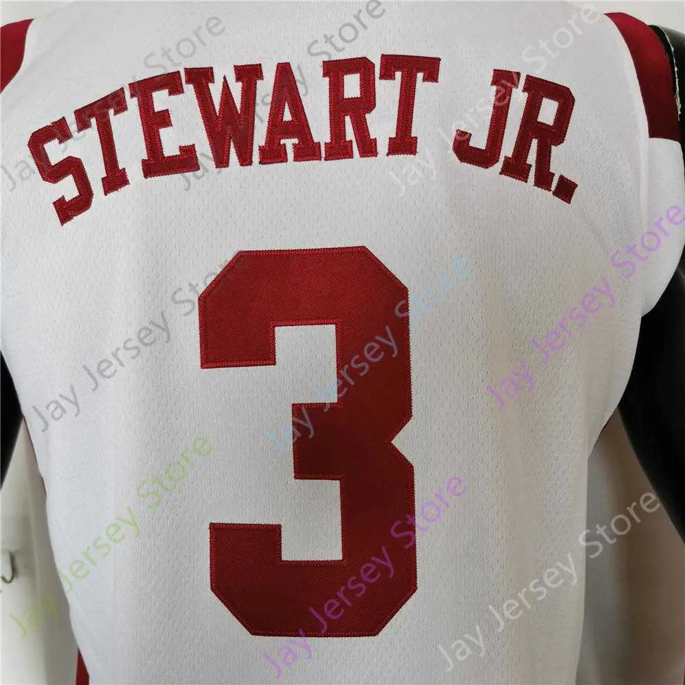 2021 New NCAA College Mississippi State Bulldogs Basketball Jersey 3 D.J. Stewart Jr. Size S-3XL Black White