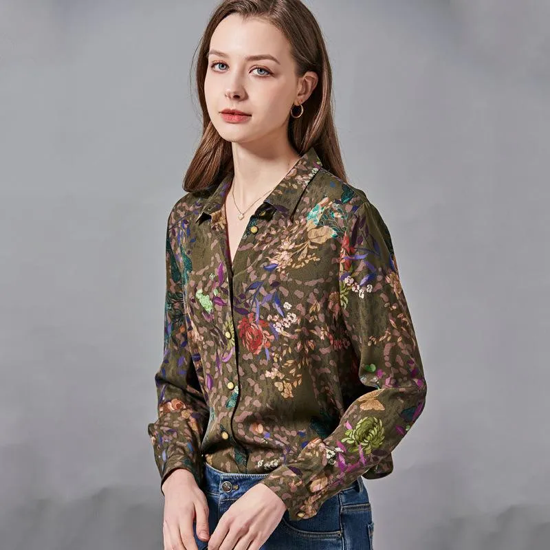 海外出荷不可 レディースブラウスとトップスシルクオリーブ花柄プリントオフィスフォーマルカジュアルシャツプラス大型春の夏セクシーなハットファム 秋冬国内正規 Apparel Women S Clothing Laderach