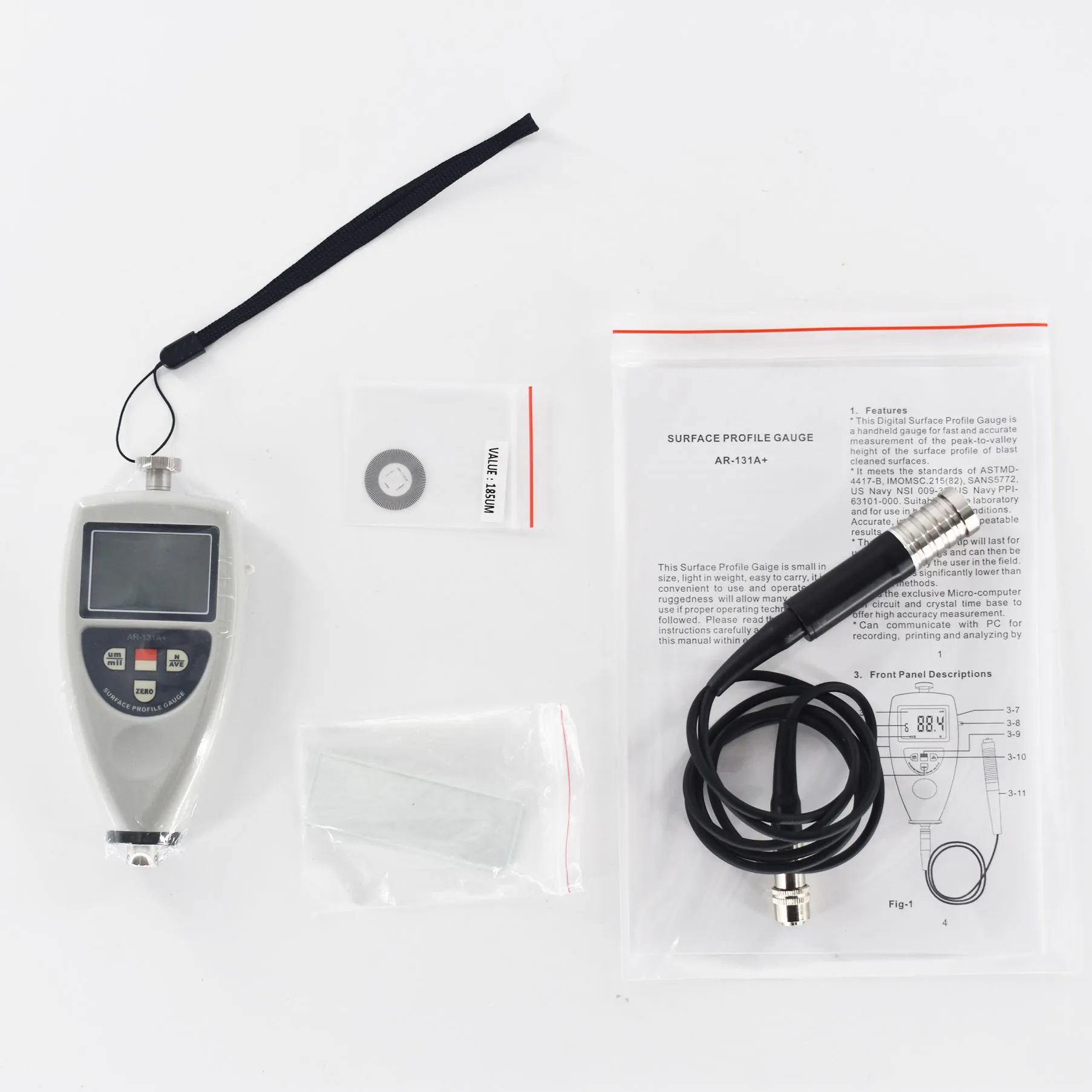 AR-131A + precieze oppervlak ruwheidtester splitstype oppervlakteprofiel gauge meter bereik 0 μm ~ 750 μm snelle meting