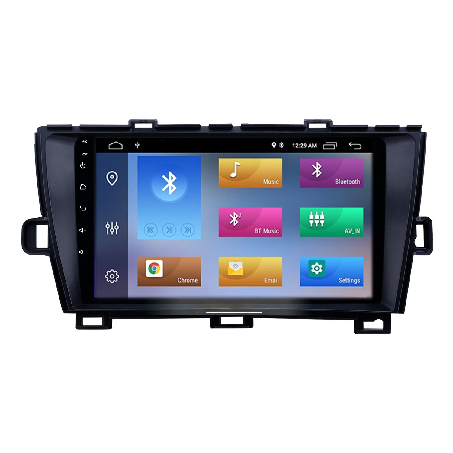 Android HD Dokunmatik Ekran Araba DVD 9 Inç Oyuncu 2009-2013 Toyota Prius LHD AUX Bluetooth Wifi USB GPS Navigasyon Radyo Destek SWC Carplay