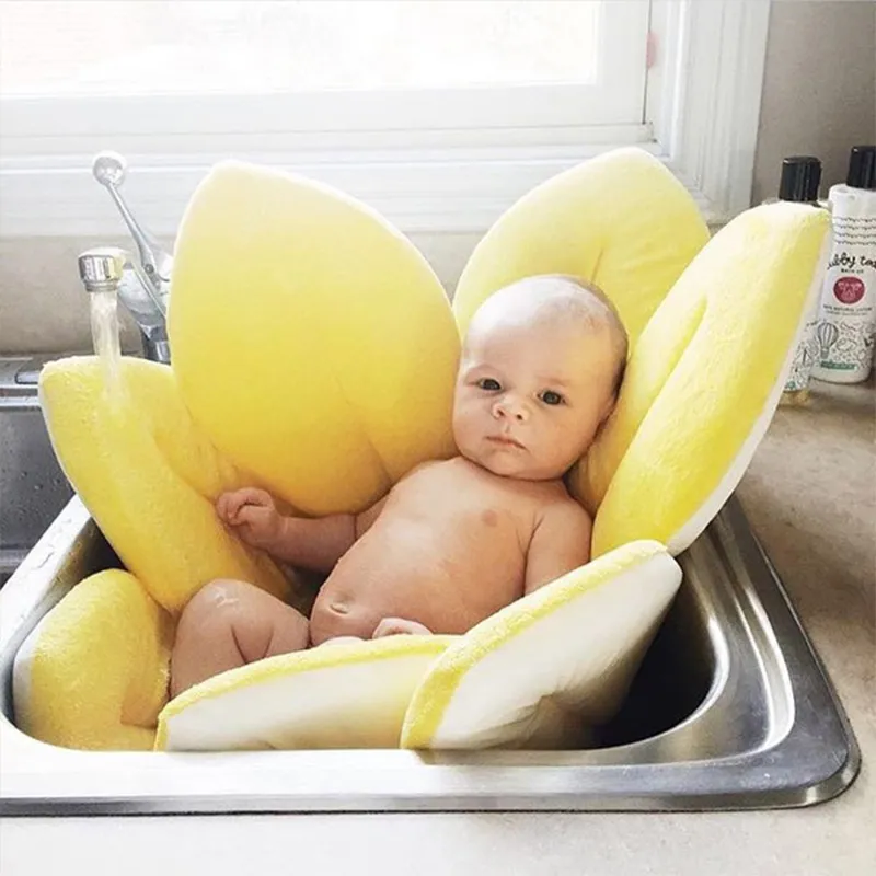 Nacido Bebé Bañera Almohadas Para Bebé Floreciente Fregadero Baño