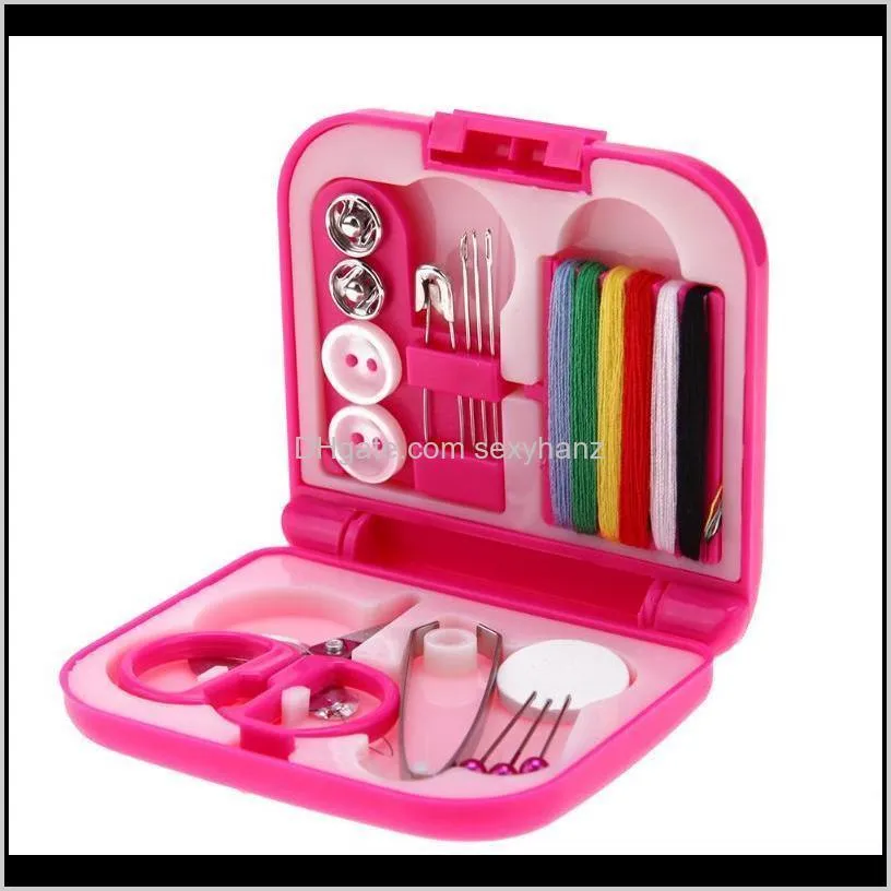 sewing kits box mini needle threads buttons scissor thimble portable home travel knitting tool craft sewing accessories1