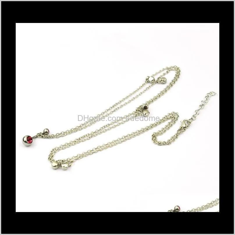 blingbling body chain belly button gold chain studded belly button waist chain silver navel two colors to choose!jewelry wholesale