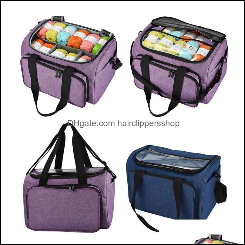 Storage Bags Large Capacity Yarn Tote Bag Needlework Sewing Project Case Pouch