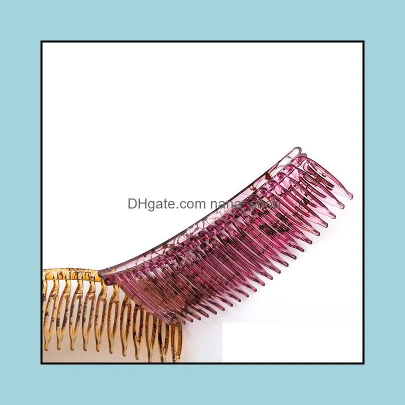 5.5 inch lady 24 teeth fashion and personality high quality plastic hair comb practical female accessories