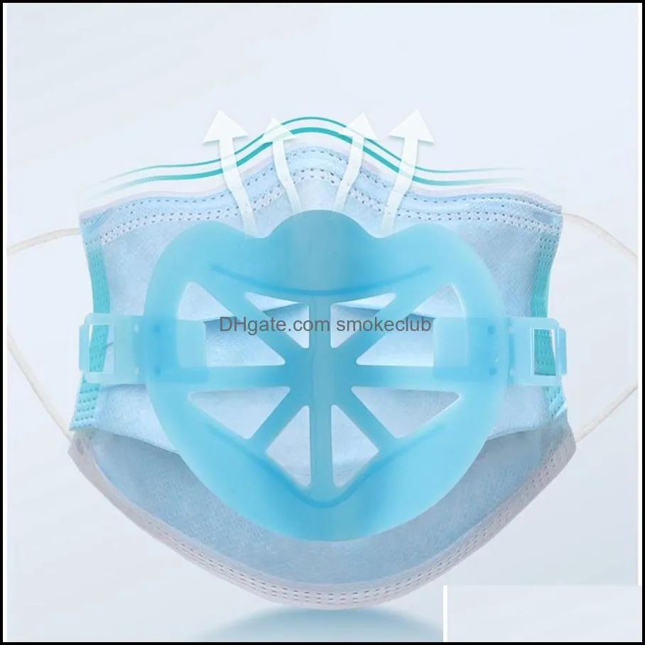 3D Mask Bracket Button Fastening Lipstick Protection Stand Mask Inner Support Frame Face Masks Holder Tool Accessories LJJP702