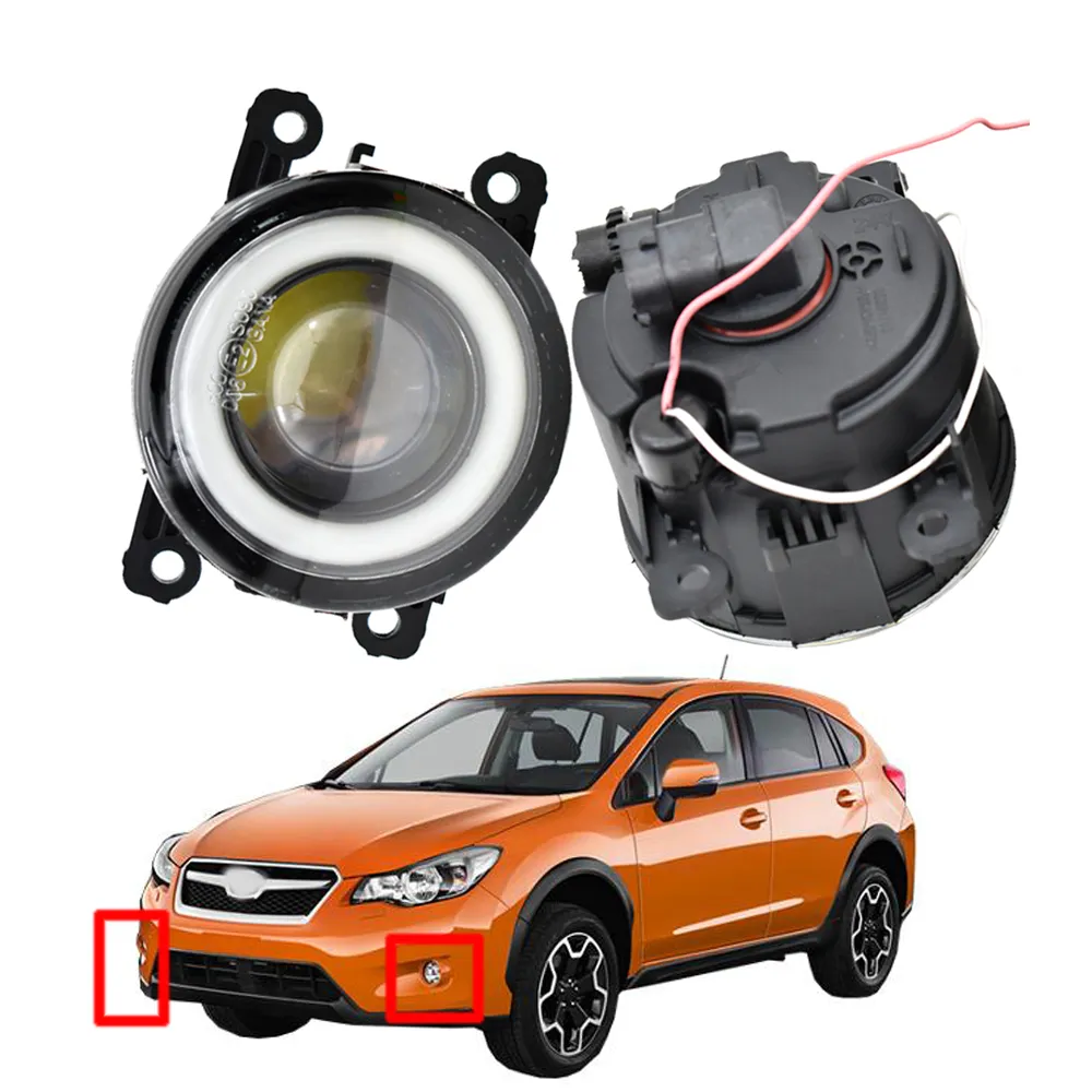 fog light with for Subaru XV 2013-2016 high quality Daytime Running Lights LED Angel Eye Styling pair