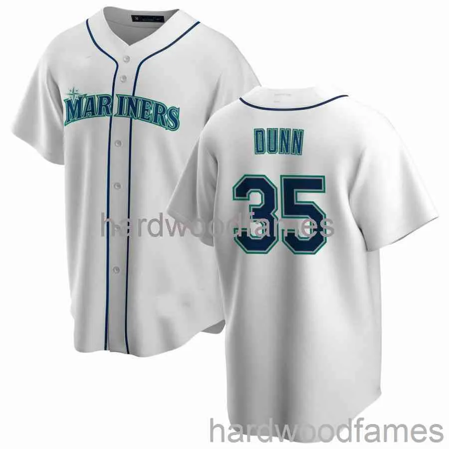 Personalizado Justin Dunn # 35 Jersey homens costurados mulheres juventude kid beisebol jersey xs-6xl