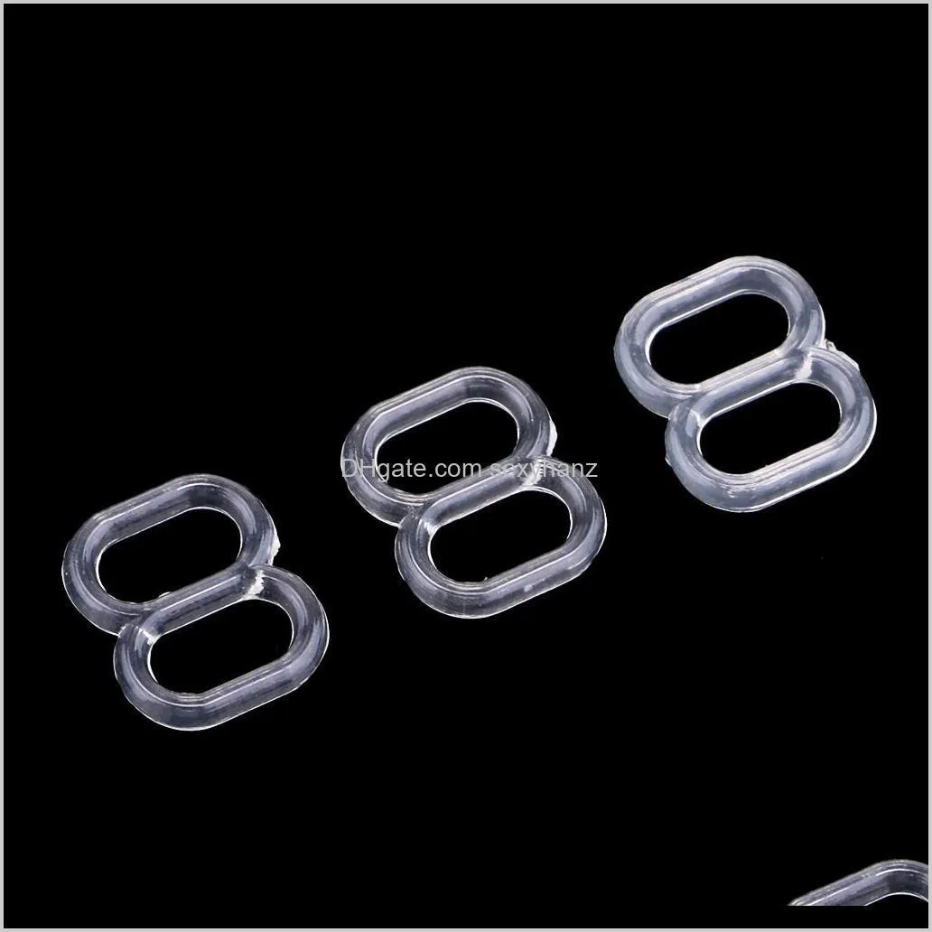 200x nylon 6mm 8 bra strap lingerie adjustment clips hooks sewing fasteners