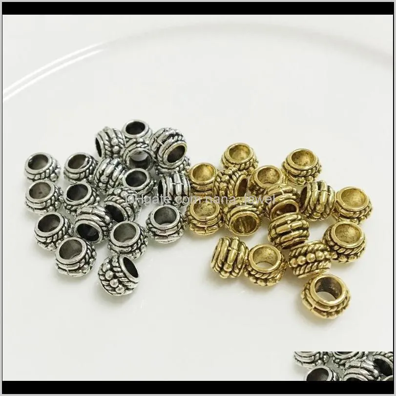 Metals Jewelry Drop Delivery 2021 Loose Beads Charm Big Hole Metal Bead For Pandora European Bracelet And Necklace Necklaces Fashion Diy Whol