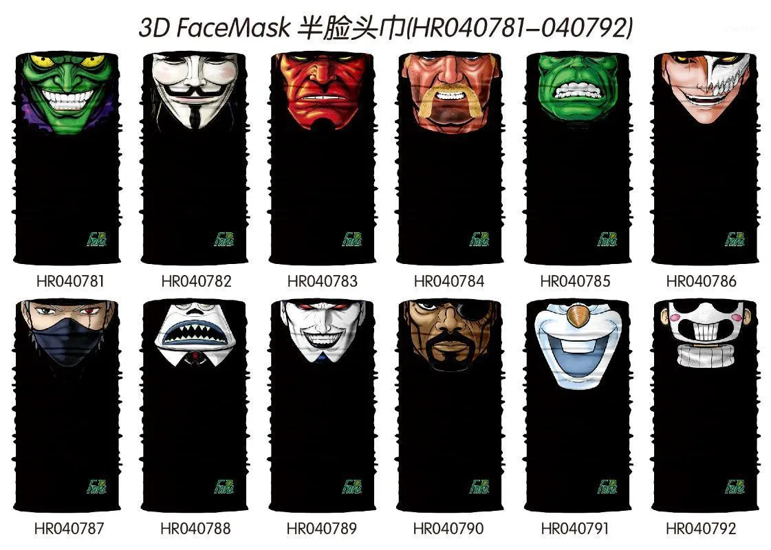 Braga Cuello Bufanda Hombre Bandana Mascarillas Anonymous Halloween Motorcycle Buff Face Shield Balaclava Vendetta Mask Cycling Caps & Masks