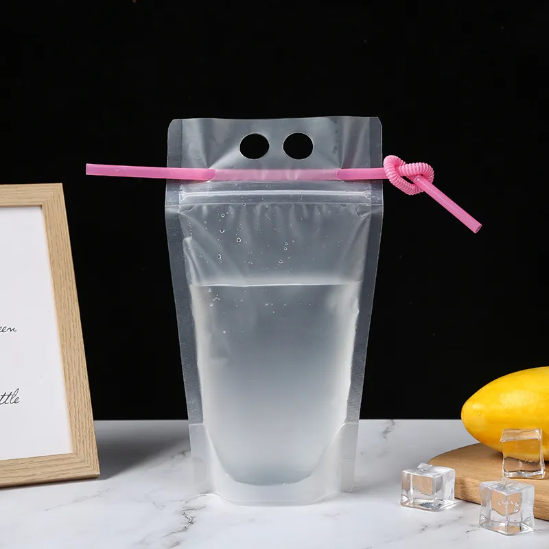 500 ml plastic ziplock sap drinkbank zakjes zakje leeg met stro