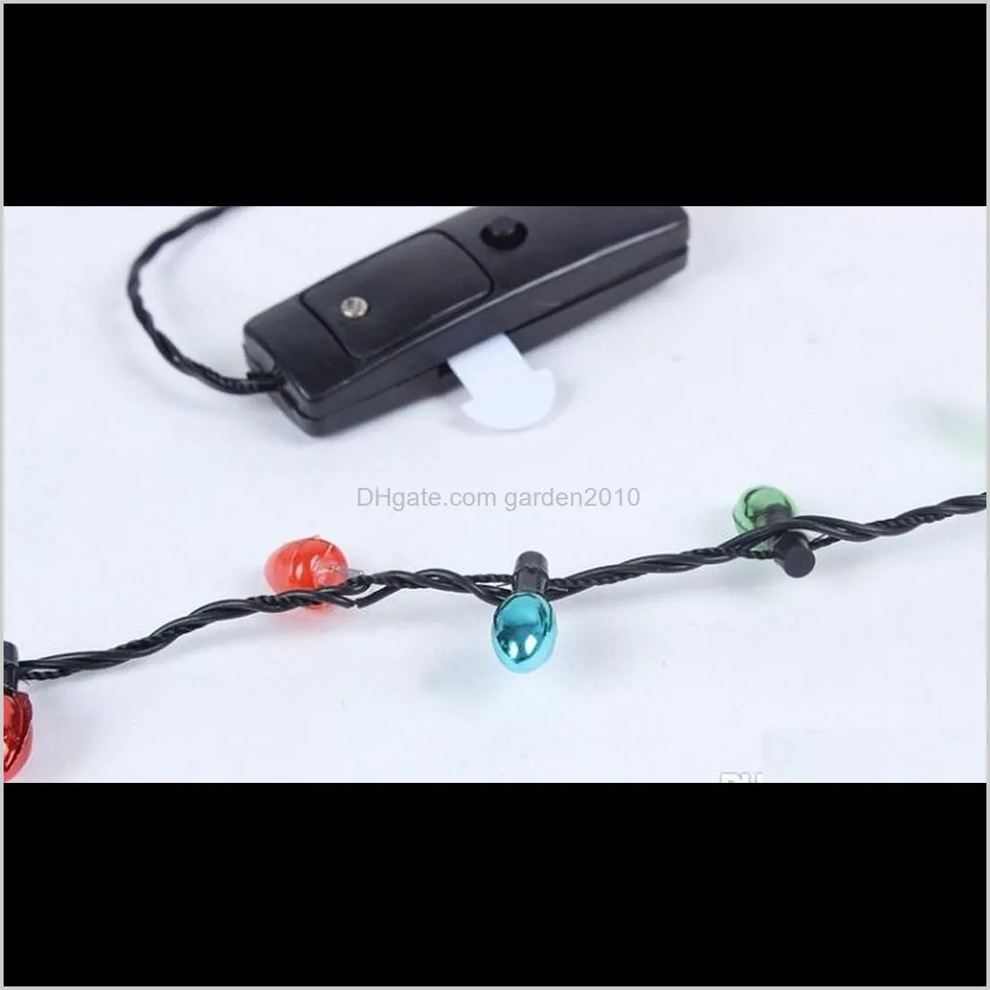 wholesale 8 lights lighting led necklace necklaces flashing beaded light toys christmas gift fedex shipping