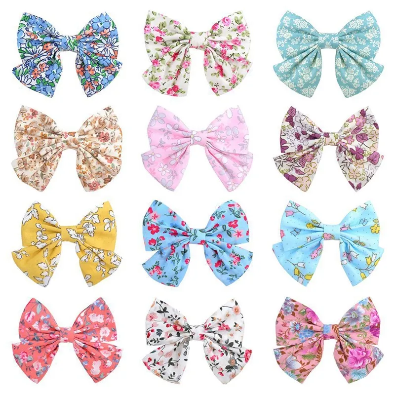 Kids Girls Hair Accessories 12 Colors 2pcs/lot Set Baby Flower Barrettes Children Clips Butterfly Hairclips Hairbows 137 B3