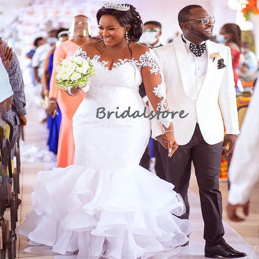 black plus size wedding dress