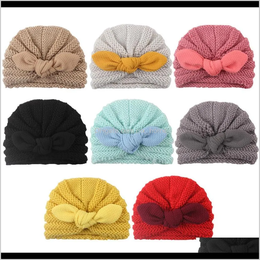 children`s hat wool knitted hat autumn winter new baby corn ear rabbit ear cap for boys and girls