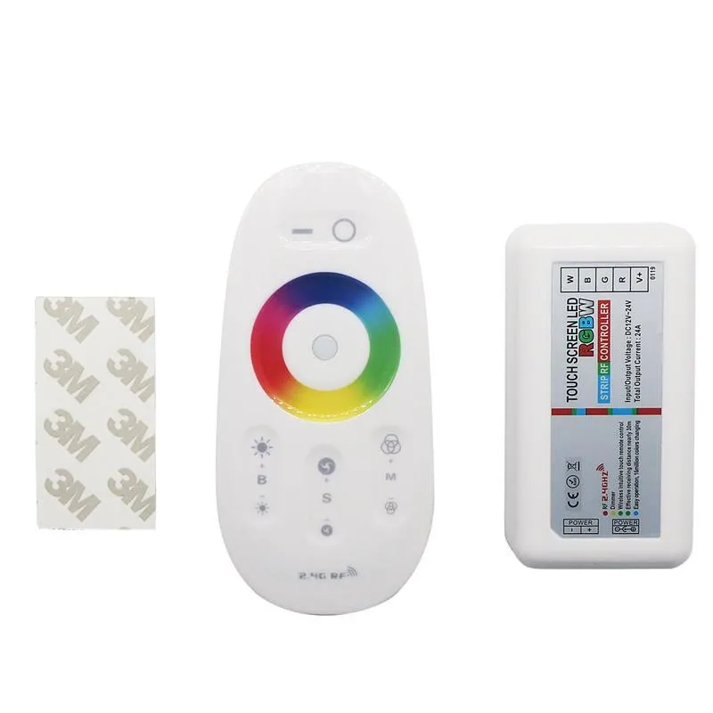 RGB RGBW LED Strip Controller Touch Screen RF Wireless Remote DC 12V ...