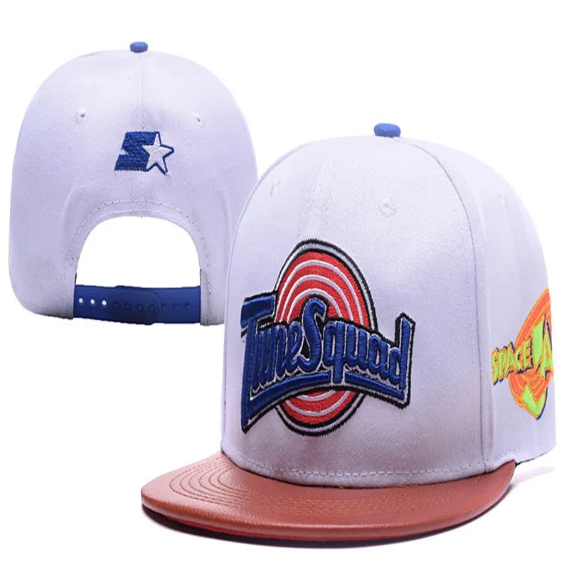 SpaceJam Leather Brim Toucas Gorros Caps Caps Hip Hop Sports Snapback Hats Chapeu de Sol Swag Men Women