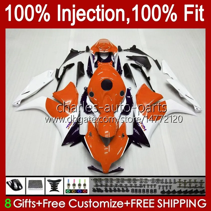 Inyección OEM para HONDA 1000CC Carenados CBR1000 CBR 1000 RR CC 2012-2016 50No.147 Blanco naranja CBR-1000 CBR1000RR 12 13 14 2015 2016 CBR 1000RR 2012 2013 2014 15 16 Cuerpo