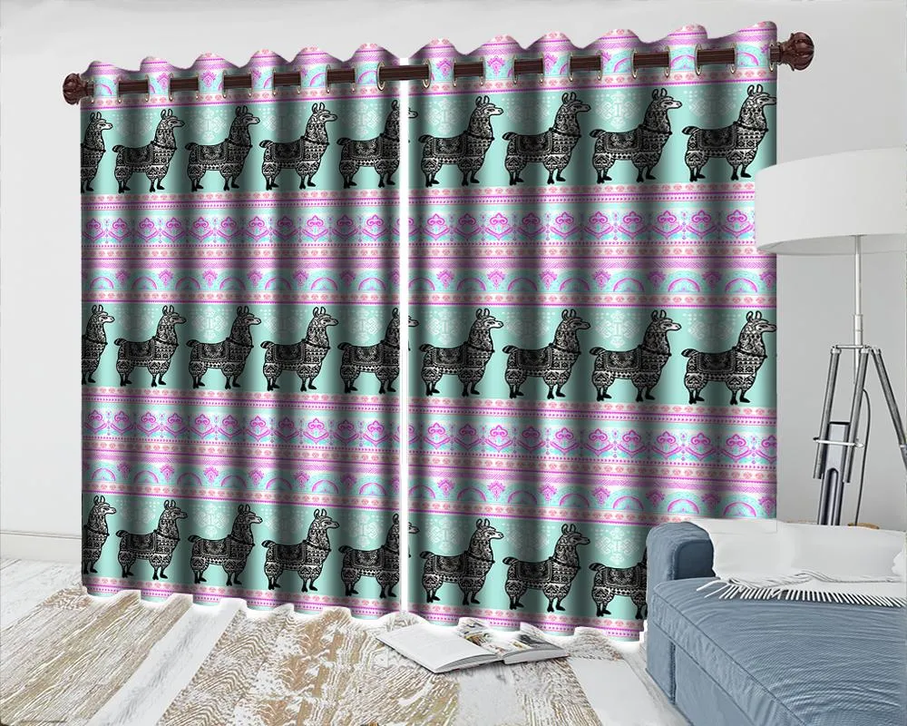 Gardin draperier gjorda fönster 3d tecknad djur modern mönster mianyang vardagsrum sovrum kök blackout gardiner