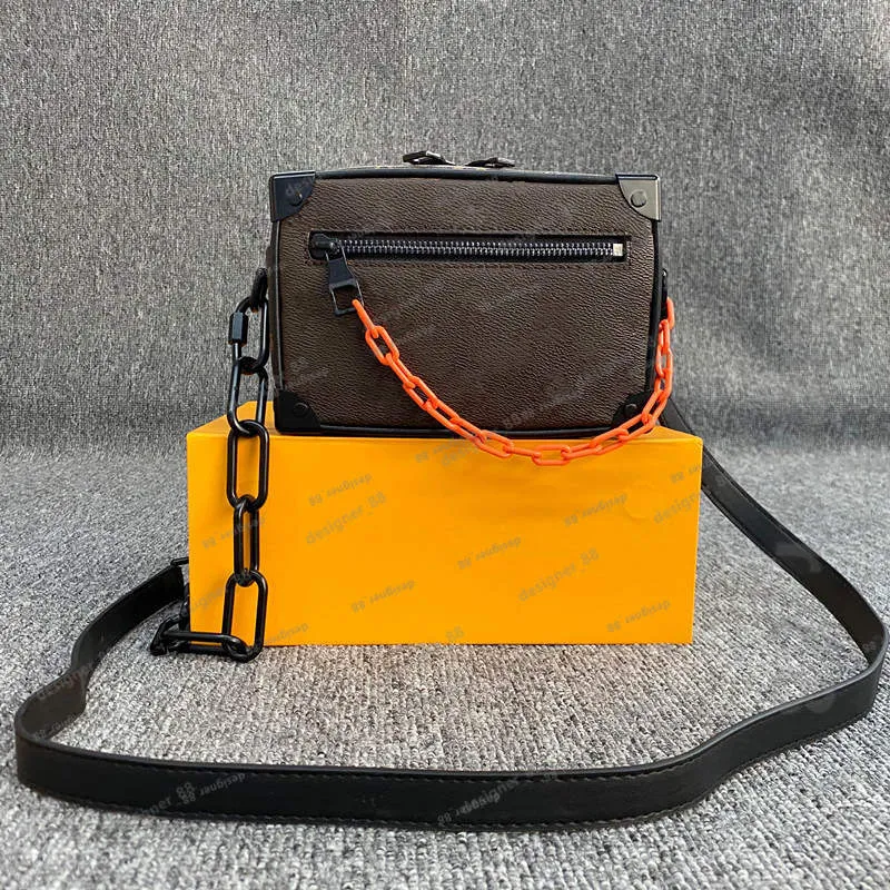 2021 sacs pour hommes de haute qualité et sacs à main de luxe pour femmes designer Mono-Orange en relief TOTAL célèbre sac à dos de boîte de messager de chaîne d'épaule en cuir de mode