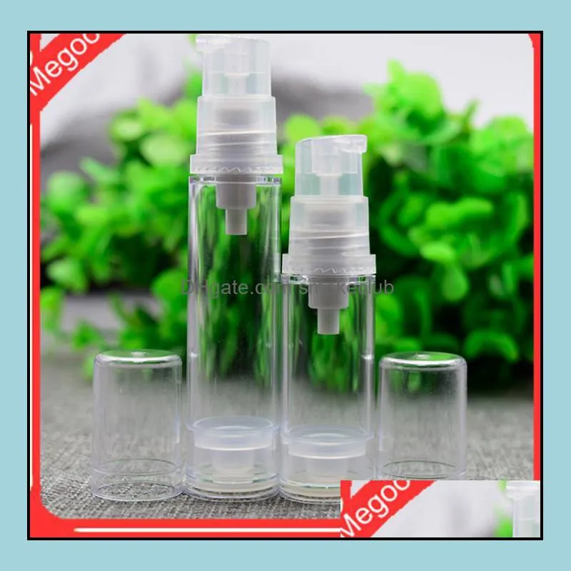 5ml 10ml Airless Bottle Clear and Plastic Lotion Sub-bottling With PP Vacuum Pump Serum Bottle Samll Sample Bottles and packaging