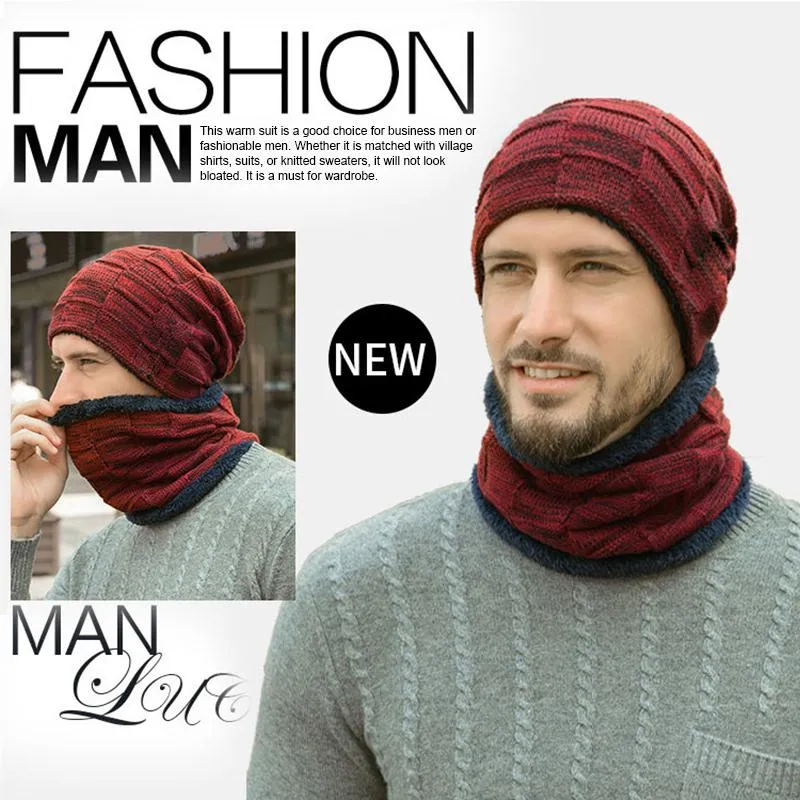 Fashion Hommes hiver chapeau écharpe set hommes tricotée chapeau - Prix pas  cher