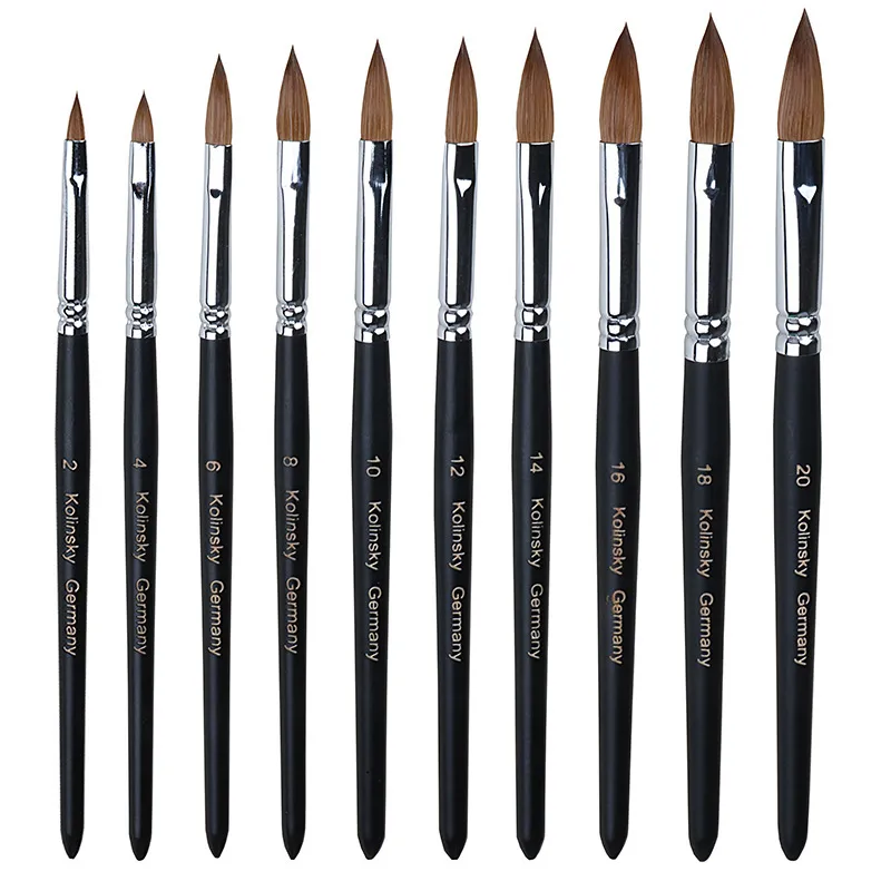 Professional Pure Kolinsky Acrylic Kolinsky Acrylic Brush Set For