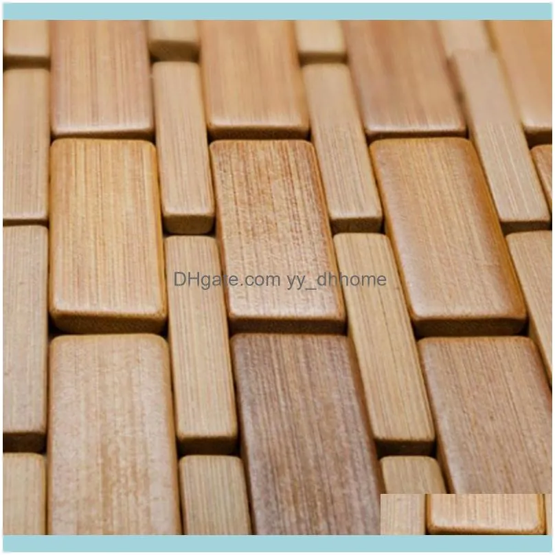 Teak Wood Bath Mat Feet Shower Floor Natural Bamboo Non Slip Large1