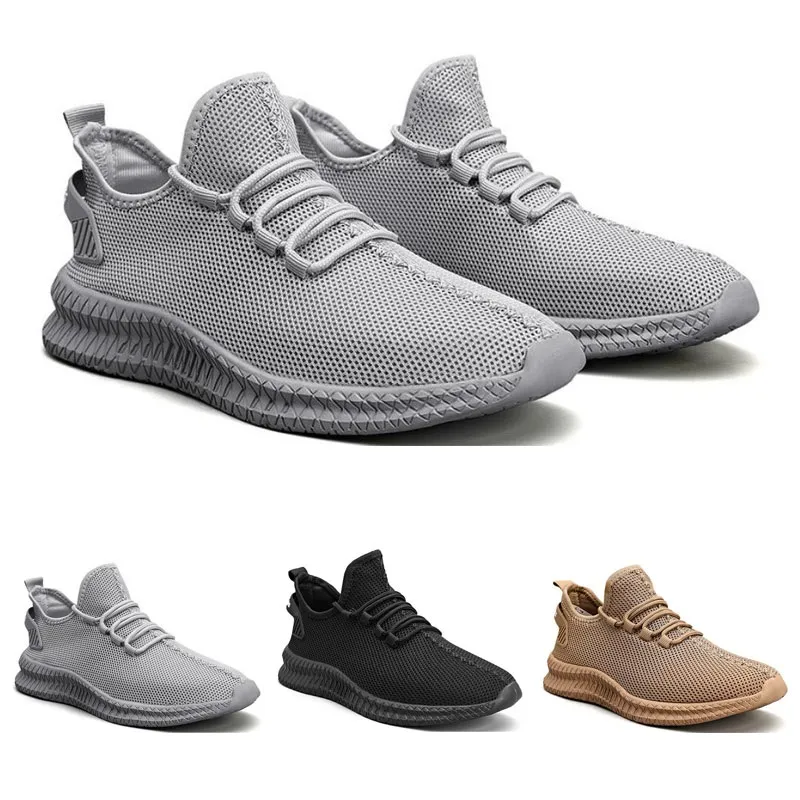 Nouvellement mode hommes chaussures de course en plein air grande taille baskets blanc gris marron garçons doux confortable formateurs de sport en plein air 39-47