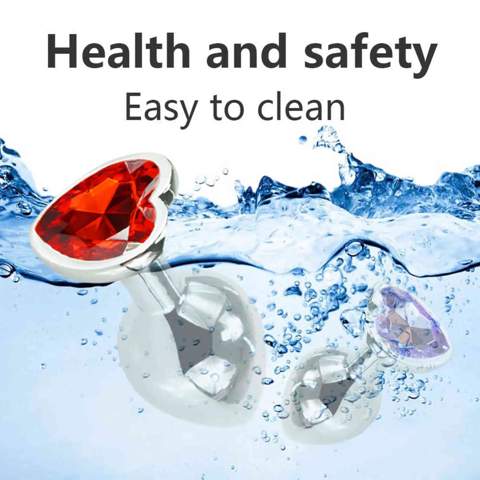 Nxy Sex Anal Heart Stainless Smooth Steel Crystal Plug for Couple Butt Stimulator Toys Metal Ball Massager Dil_voghion.com