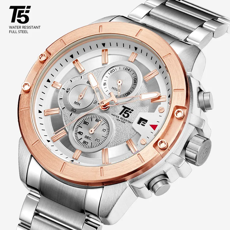 Luxury Business style mens watch waterproof watches steel New fashion products in Europe and America Wristwatch