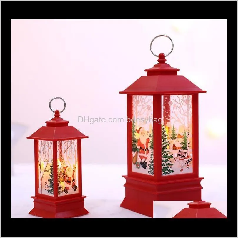 hot style christmas simulated small oil lamp shop window bar restaurant hand - held small wind lamp decorations