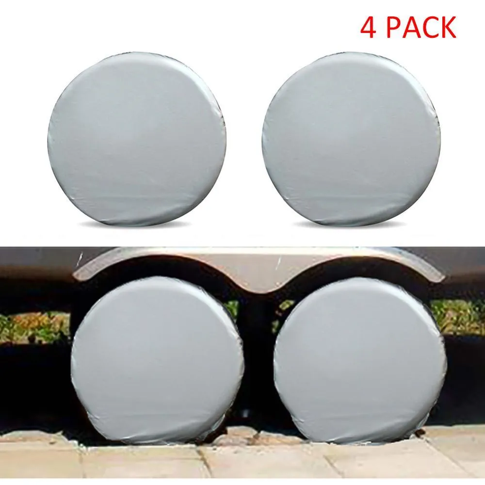 Car Tire Protectors cover RV Motorhome Wheel Covers Sun Protector Waterproof Aluminum Film, Fits 27 to 29 Inches Ti