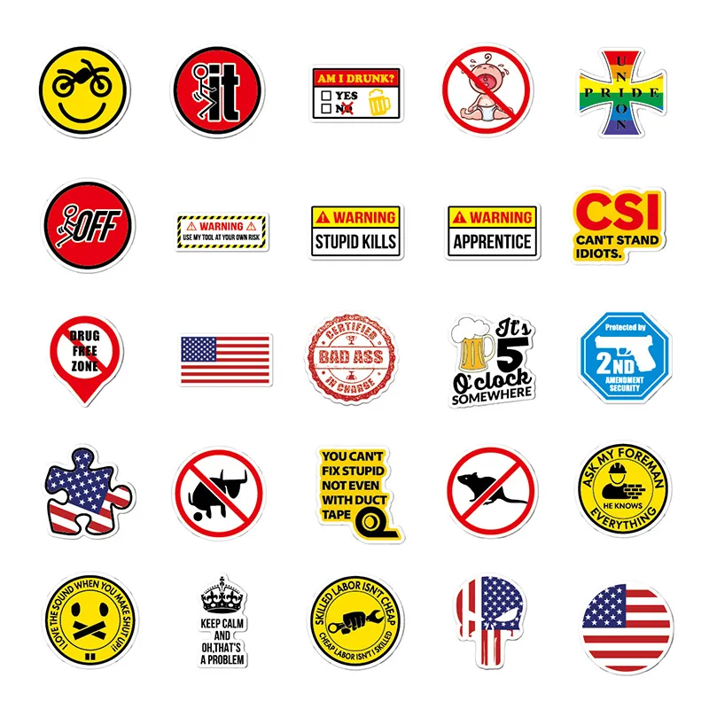 Autocollants Moto étanches – 2 Stickers Résistants Aux UV – Pour Casque, Carénage, Skate, Voiture – Design Personnalisé