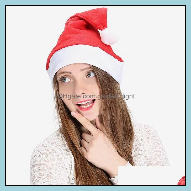 Christmas Santa Claus Hats Red And White Cap Party Hats For Santa Claus Costume Christmas Decoration For Kids Adult Christmas Hat