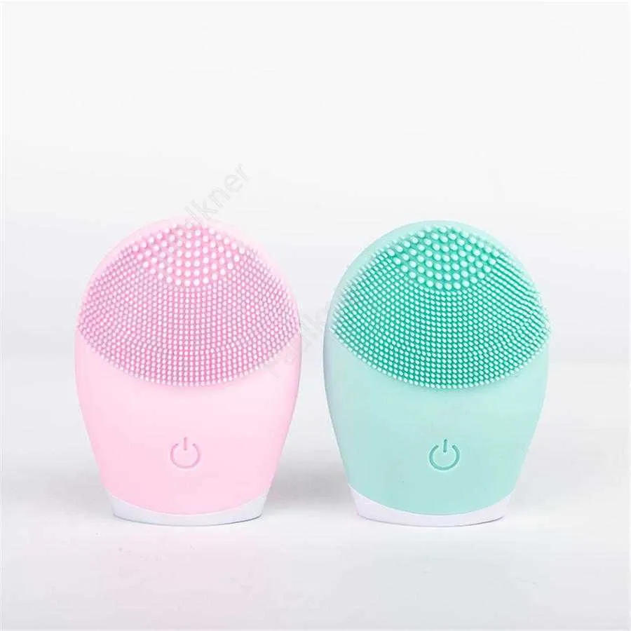 Electric Face Cleansing Brush Vattentät Djup Pore Facial Clean Borste Silikon Face Cleanser Massage Hudvård Daf34