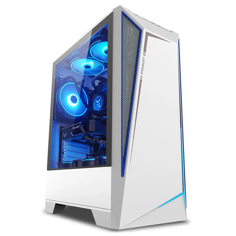 IPASON Battlefield S5 Gaming-Computer-PC AMD R5 5600X RTX3060TI 8G LHR-Version/500G M.2 SSD 16G DDR4 RAM Desktop-E-Sport-Gerät