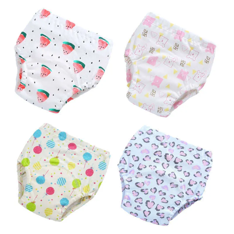 4 Pcs/lot Potty Training Pants Baby Learning Underwear Nappies For