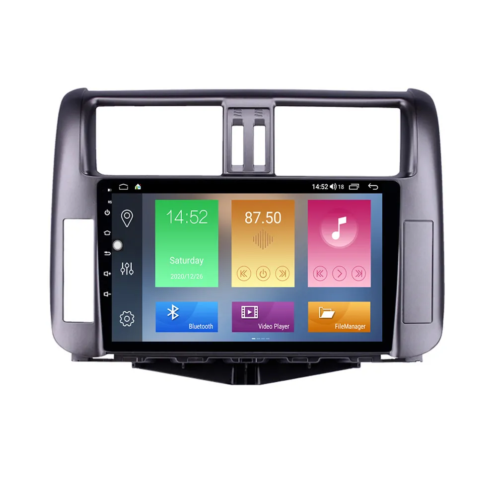 Toyota Pradoのための自動車DVDプレーヤー150 2010-2013スクリーンタッチミュージックUSB AUXサポートDAB SWC 9インチOEM Android 10