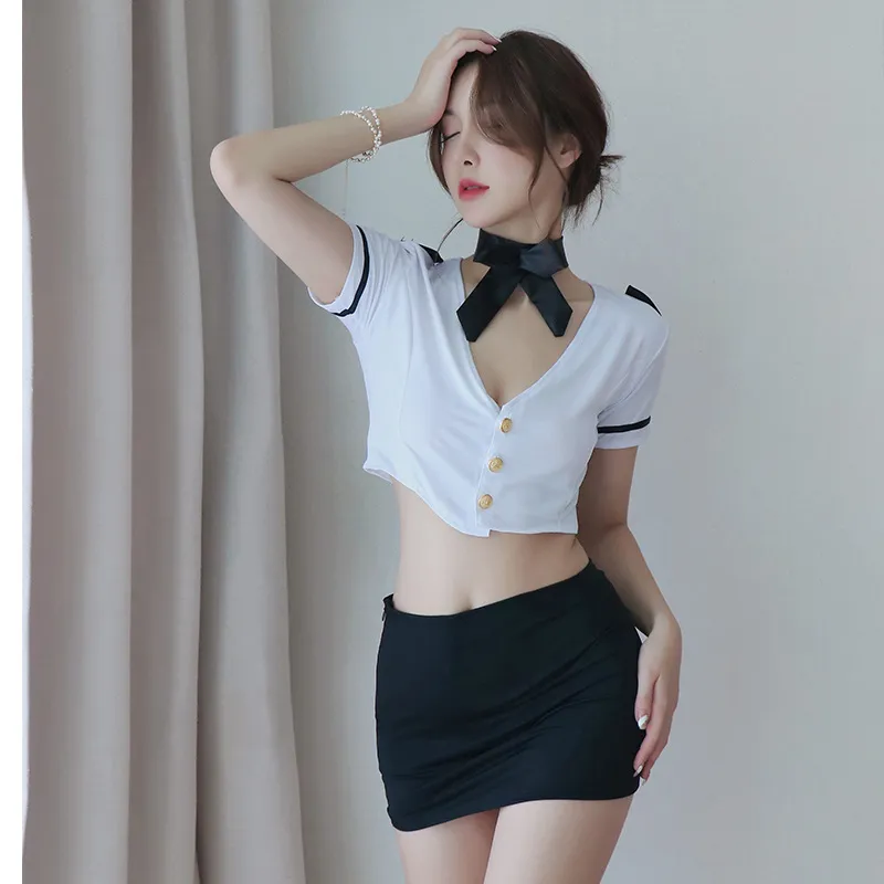 Sexy Skirt Erotic Stewardess Jumpsuit Air Attendant... From 8,54  | DHgate