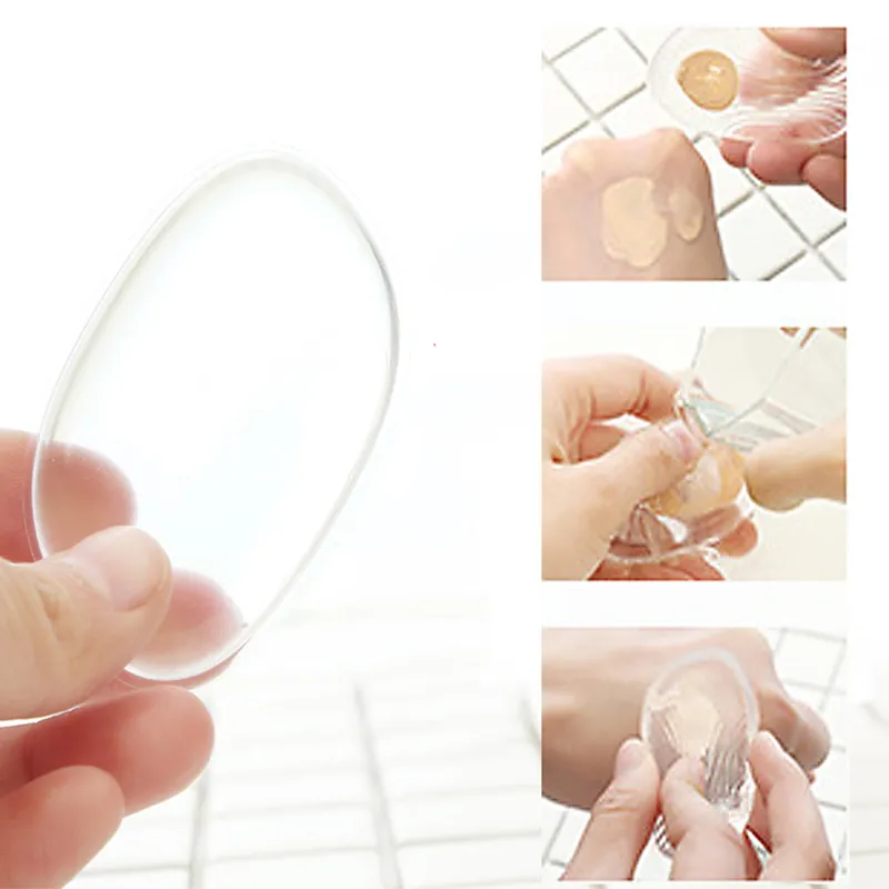 Clear Powder Puff Transparent Face Foundation Tool Spons Blender Silicone Powders Puffs BB Cream Make-up Tools