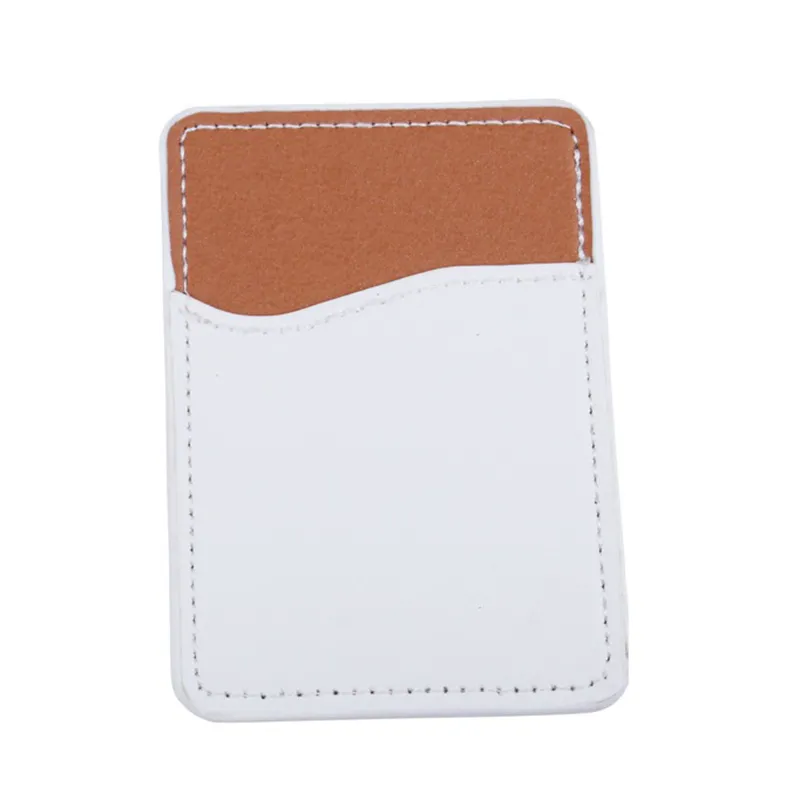 Creative Sublimation Blank Leather Mobile Phone Stickers Favor Heat Transfer DIY Card Holder ID Storage 9.7*6.6CM